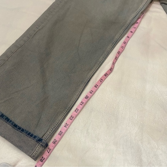 New! Free People Palmer Cuffed Baggy Wide Leg Jeans Blue Gray 2124 - Picture 13 of 14